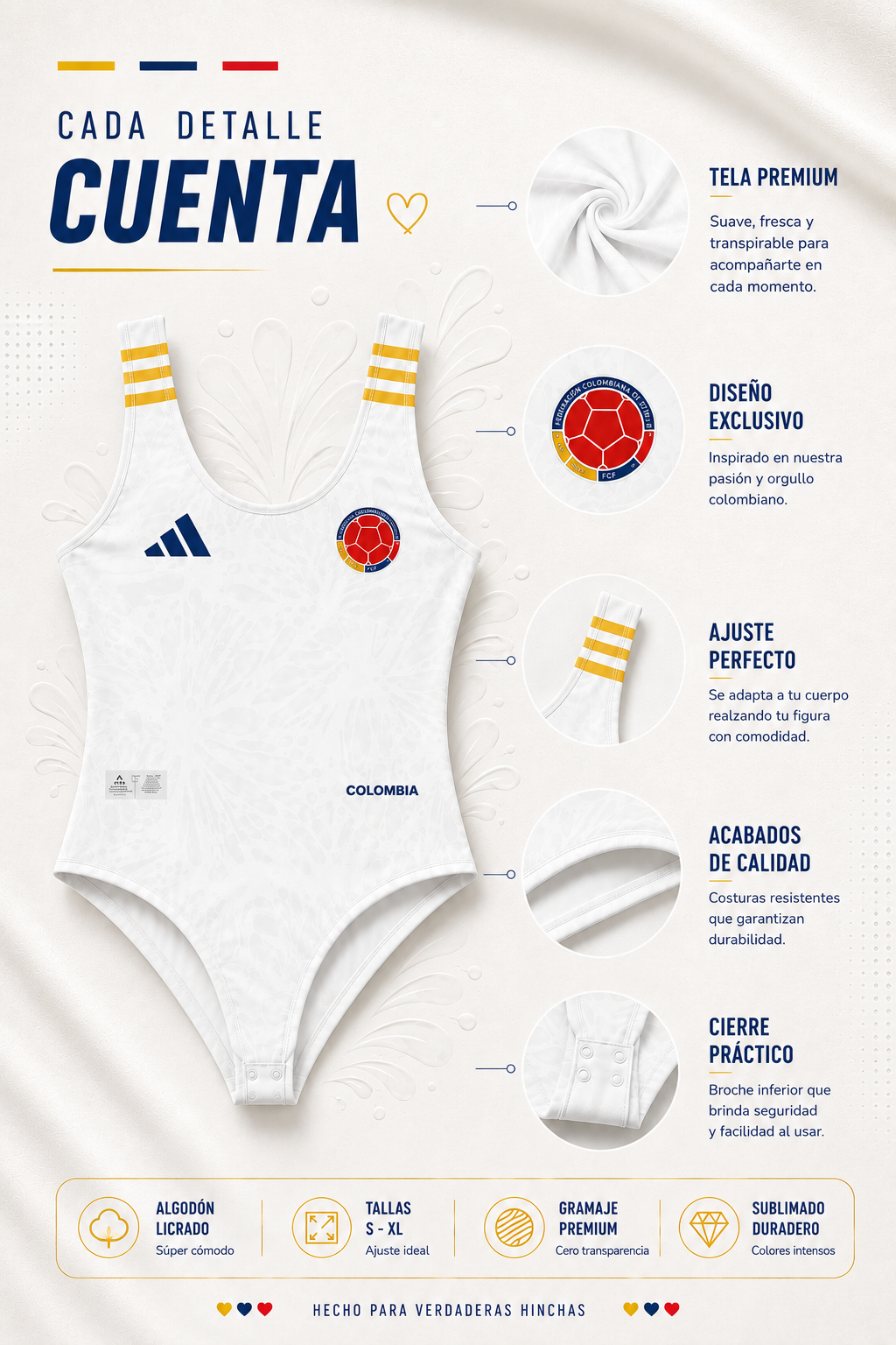 BODY TRICOLOR (BLANCO)
